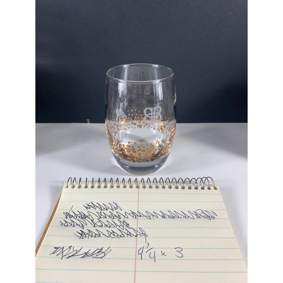 Vintage Baileys Irish Cream Gold Dot Confetti Low Ball Rocks Glasses. - Picture 7 of 7